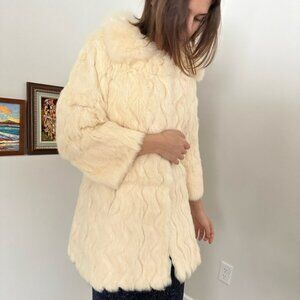 Natural Faux Fur Coat Jacket